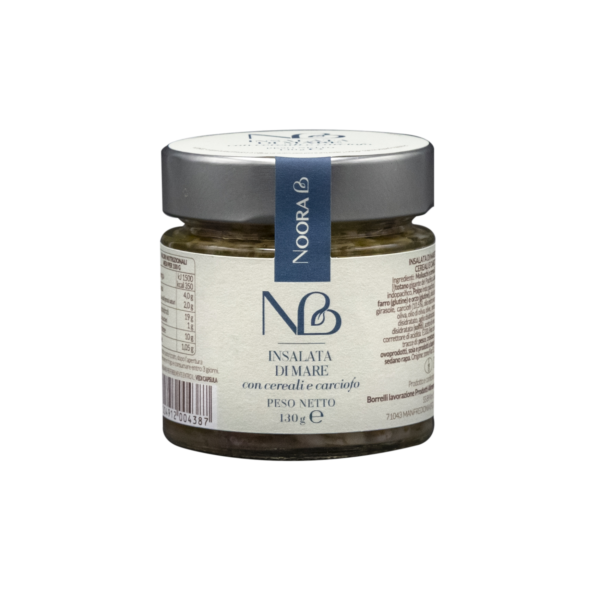 Insalata di mare e cereali con carciofo